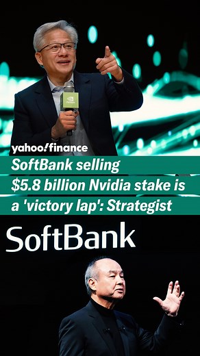 49K views · 294 reactions | SoftBank selling its $5,800,000,000 Nvidia stake is a "victory lap." ️ | Yahoo Finance | Facebook