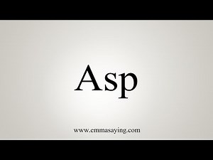 How To Say Asp