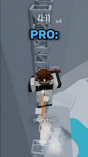 Noob, Pro, and Hacker in Tower of Hell👀 #roblox #towerofhell