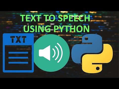 TEXT TO SPEECH IN PYTHON | Convert Text to Speech in Python