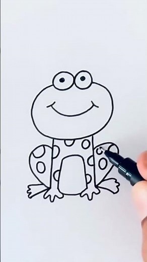 How to draw a Frog 🐸 | Easy drawing ideas | Drawing tutorial for beginners | Kawaii art #drawing