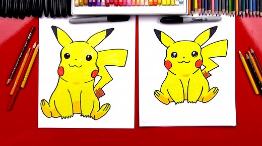 How To Draw Pikachu - Art For Kids Hub — Free Drawing Lessons for Kids -
