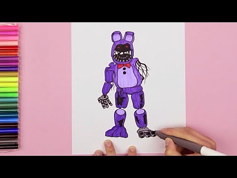 How to draw Withered Bonnie - FNAF Characters