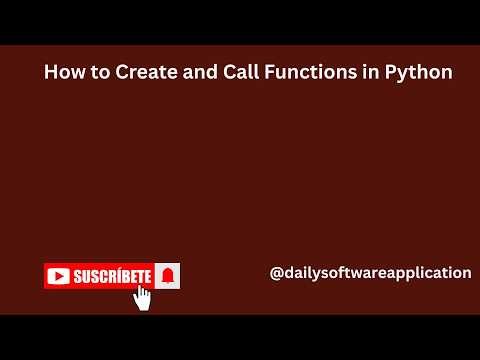 How to Create and Call Functions in Python