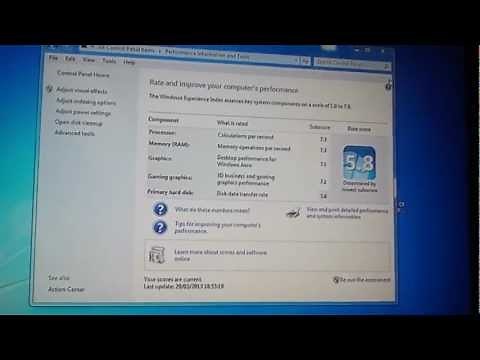Fix Windows Experience index Score (Reset)