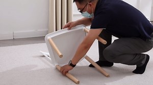 FMD Black Spindle Back Dining Chairs Set of 4, Farmhouse Style Plastic Chairs with Wooden Legs (FMD-W23420687-BK-4)