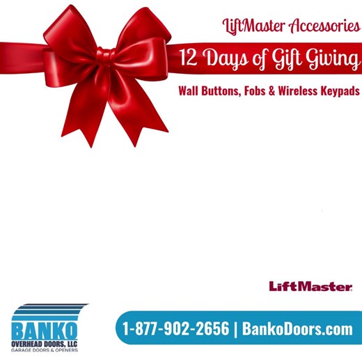 Banko Overhead Doors on Instagram: "Day 2 of our 12 Days of Christmas! Today’s feature: LiftMaster accessories—keypads, remotes, and smart upgrades that make life easier. Schedule your FREE estimate online today! 1.877.902.2656 #BankoOverheadDoors #BankOnTheBest #GarageDoors #LiftMaster #Clopay #FloridaHomes #Florida #Christmas #giftidea #GarageDoorService"