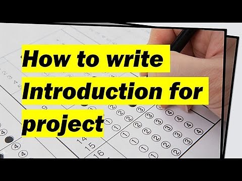 How to write introduction in project?