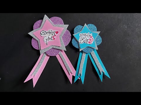 How To Make Paper Badge | DIY Birthday Badge | Paper Craft | Sushma's Creativity