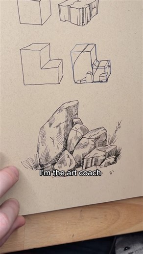 How to draw rocks and make them believable.