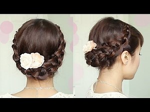 Crochet Braid Updo Hairstyle for Medium Long Hair Tutorial - Bebexo
