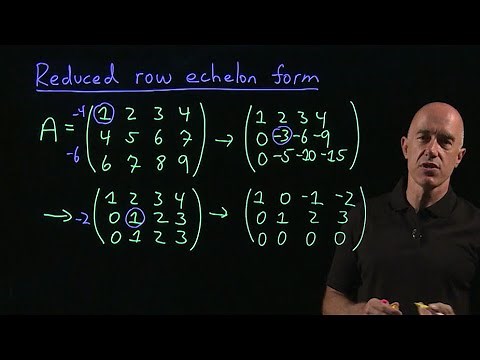 Reduced row echelon form | Lecture 11 | Matrix Algebra for Engineers