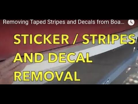 Quick Easy Boat Stripe, Stickers, and Decals REMOVAL from the Hull Gelcoat