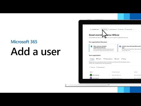 Add a user in Microsoft 365