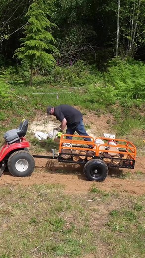 Efficient Garden Hauling with ATV Dump Cart