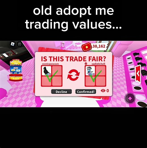 old adopt me trading values… (NOT MY TRADES)