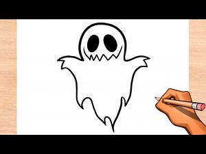 How to Draw a Ghost easy - Drawing Step by Step