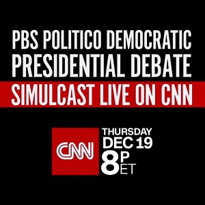 16K views · 268 reactions | The final presidential debate of the year is coming to CNN on December 19th! Watch the PBS Newshour Politico Democratic Presidential Debate on CNN and your local PBS Station. Coverage Starts at 8 p.m. ET | CNN | Facebook