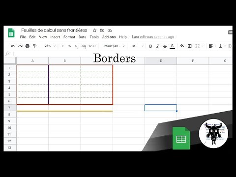 Google Sheets Beginners: Borders (7)
