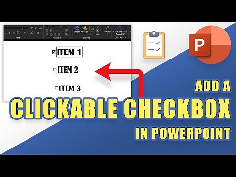 [HOW-TO] Add a CLICKABLE CHECKBOX in a PowerPoint Slide (easy!)