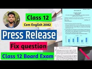 Class 12 Com English 2082 question paper |Press Release writing | NEB with format & example model