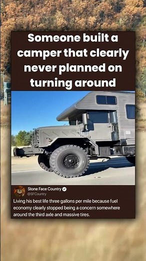 Someone built a camper that clearly never planned on turning around