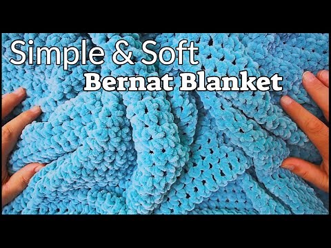 Crochet this SUPER EASY Bernat Blanket!