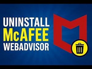How to uninstall mcafee webadvisor