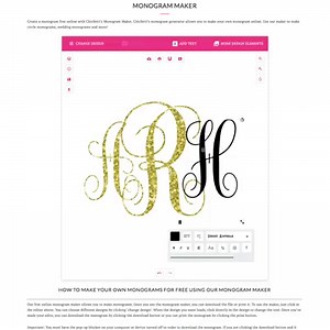 11 reactions | We added glitter and foil letters to our free monogram maker! You can make your own monograms on our site. | Chicfetti | Facebook