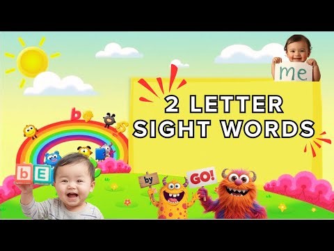 Kids Learn 2 Letter Sight Words | Easy Sight Words For Toddlers | Preschool Lesson | Kindergarten