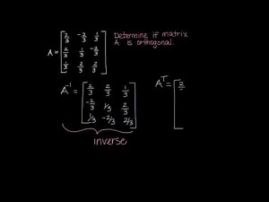 Linear Algebra Matrix Orthogonality