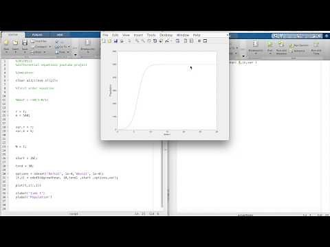 Solving differential equations in matlab: an example in ODE45