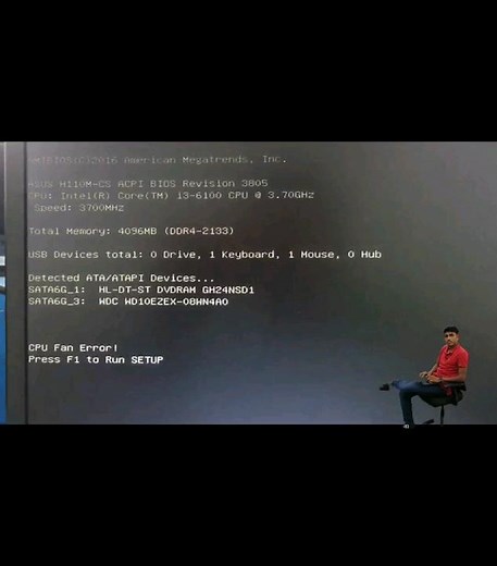 CPU Fan Error! How to fix it? Fan is running.. #cpu #error #hardware #computer #technical