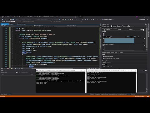 C# Client/Server WebSocket Application in ASP.Net Core | Visual Studio