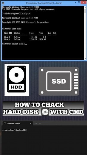 How to Check Disk Drive in Command Prompt | How to Check Hard Disk in CMD ‪@TechnicalGuruji‬