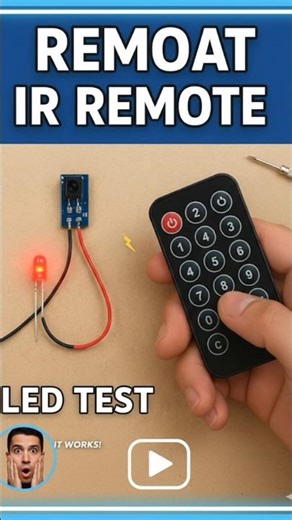 TSOP1738 IR Remote LED Control | Simple Circuit Hack 🔥#new #diy #experiment #led #IR Remote Control