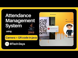 Attendance Management System using Camera, QR Code in Java (JFrame, Netbeans IDE, MySQL)