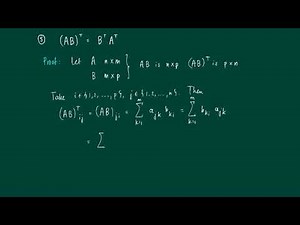 Math 2.6.4: matrix-matrix product, transpose of product
