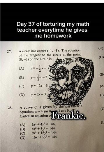 Day 37 of torturing my math teacher everytime he gives me homework #drawing #funny #horror #sketchbook #foryou