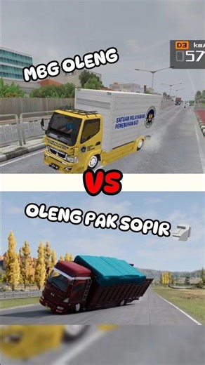 OLENG MBG VS OLENG MUATAN BERAT 🗿#ets2 #truk #bus
