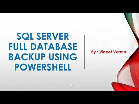 SQL Server Full Database Backup using Windows PowerShell | Business Continuity | SQL Server
