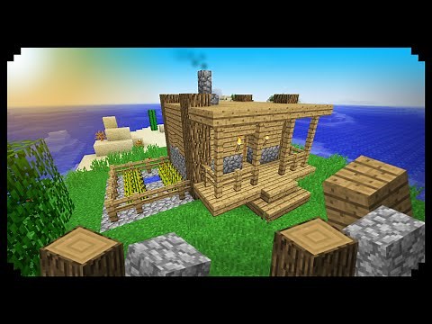 ✔ Minecraft: How to make a Starter House (Wood and Cobblestone)