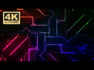 Abstract Neon Multicolored Lines Background Loop - Free 4k Background Animation