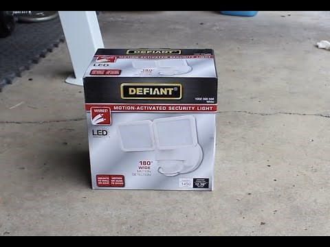 Defiant Motion-Activated Security Light Unboxing and Installation