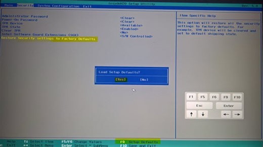 How to reset BIOS settings to default values on Windows computer