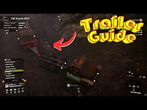 Snowrunner Trailer Guide | How to get Trailer | How to delete and detach the Trailer