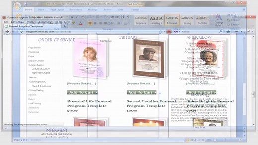 Obituary Templates | Template for Obituaries | Obituary Program Samples - Elegant Memorials