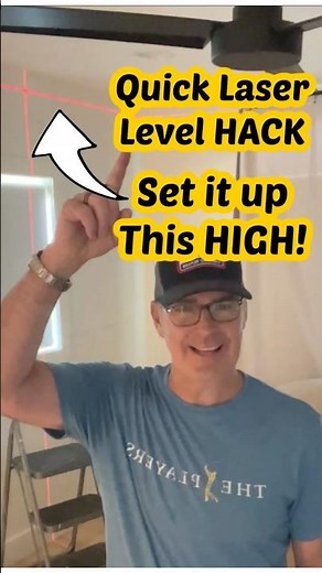 Quick DIY laser level hack for your home project #diy #homeimprovement