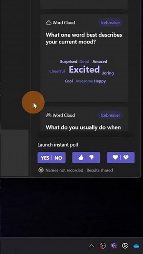 📞 How to create instant Polls in Microsoft Teams meetings #shorts