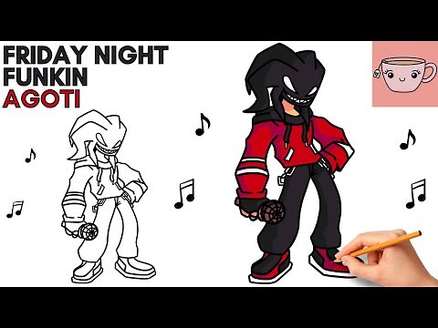 How To Draw Agoti - Friday Night Funkin | FNF | Easy Step By Step Drawing Tutorial